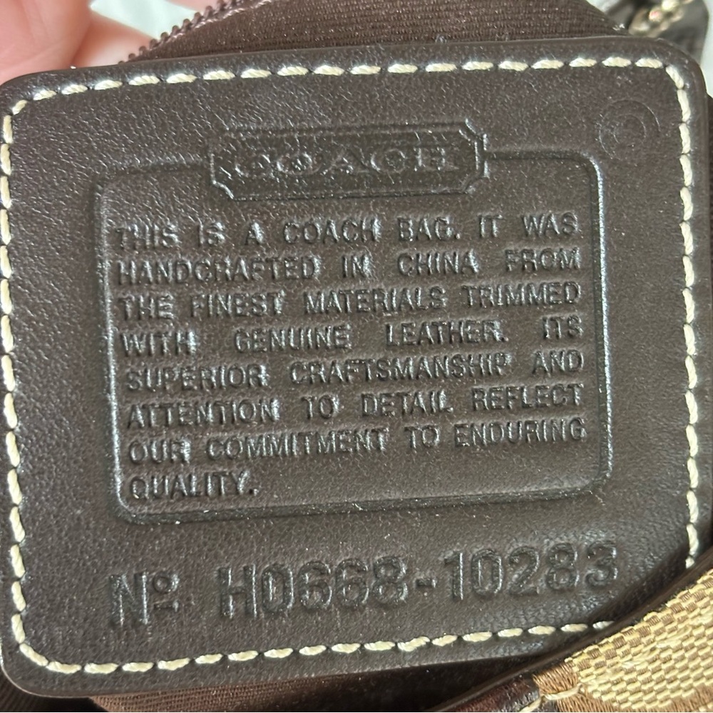 Vintage Coach Brown Canvas Mini Hobo Leather Trim Shoulder Bag Purse Y2K 10283 - Picture 14 of 14